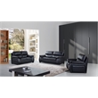 EK041 Black Color With Italian Leather Loveseat