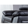 EK041 Black Color With Italian Leather Loveseat