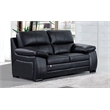 EK041 Black Color With Italian Leather Loveseat
