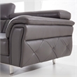 EK068 Dark Gray Color With Italian Leather Chair