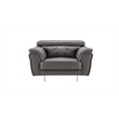 EK068 Dark Gray Color With Italian Leather Chair