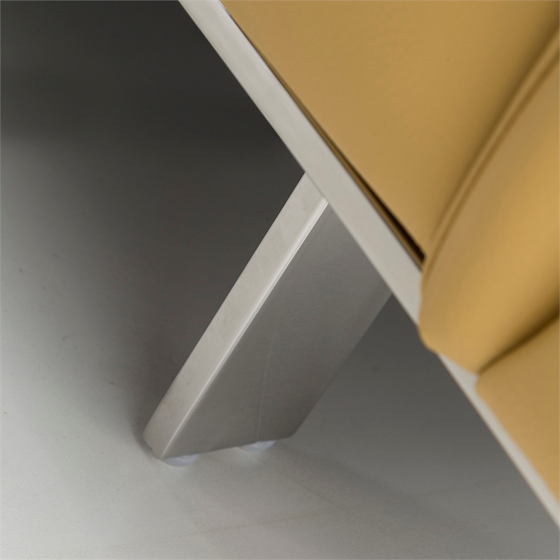 EK068 Yellow Color With Italian Leather Chair