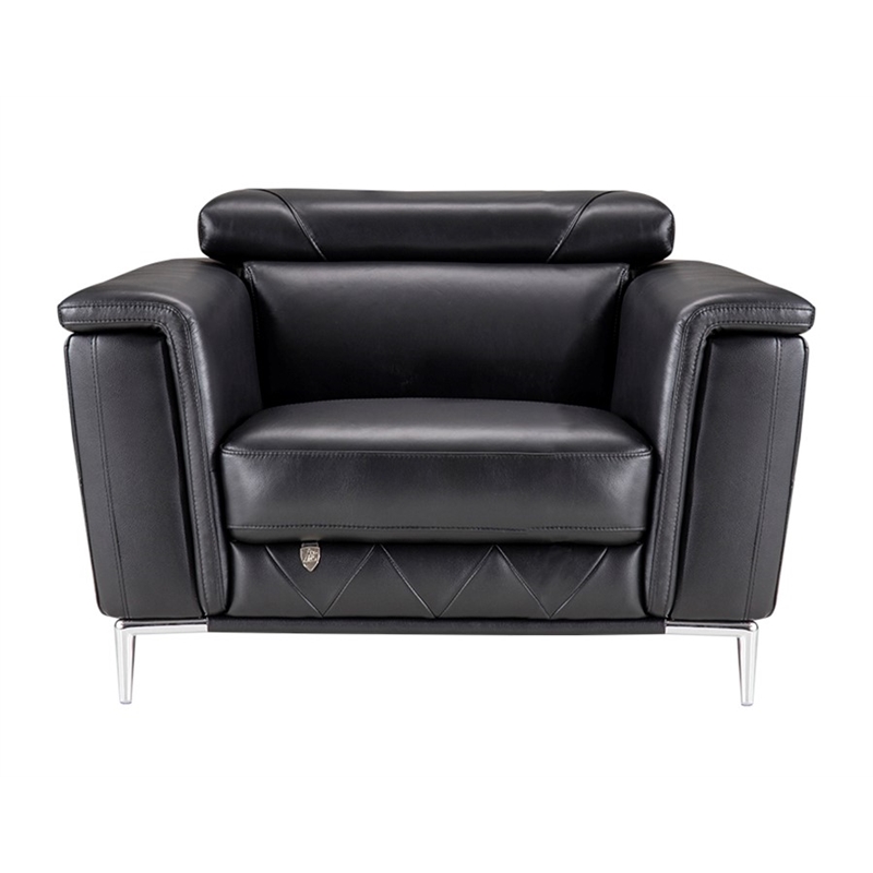 EK071 Black Color With Italian Leather Chair