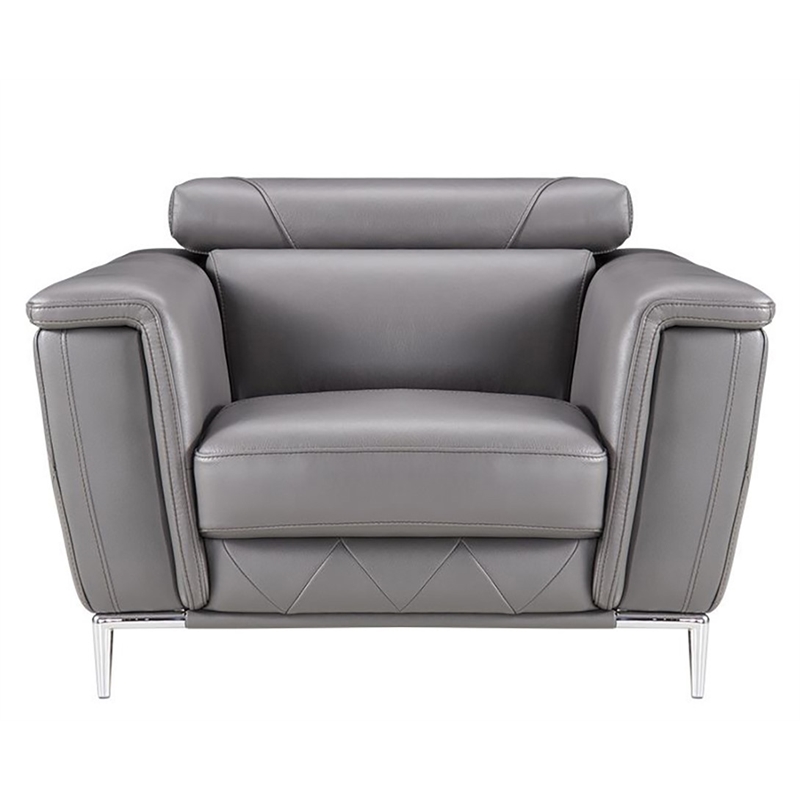 EK071 Dark Gray Color With Italian Leather Chiar
