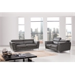EK071 Dark Gray Color With Italian Leather Loveseat