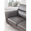 EK071 Dark Gray Color With Italian Leather Loveseat