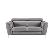 EK071 Dark Gray Color With Italian Leather Loveseat
