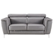EK071 Dark Gray Color With Italian Leather Loveseat