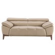EK076 Tan Color With Italian Leather Loveseat