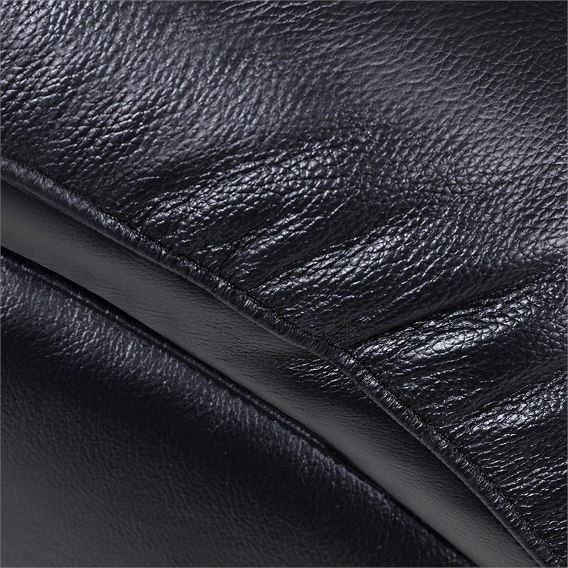 EK078 Black Color With Italian Leather Loveseat