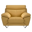 EK078 Yellow Color With Italian Leather Chair