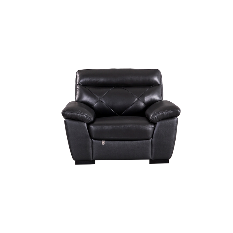 EK081 Black Color With Italian Leather Chair