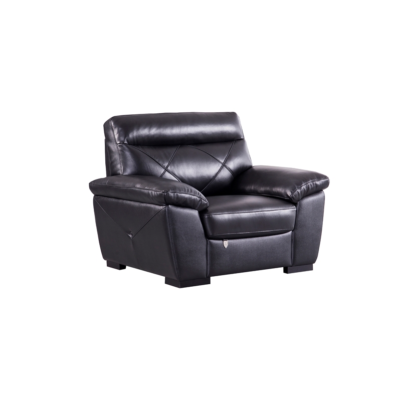 EK081 Black Color With Italian Leather Chair