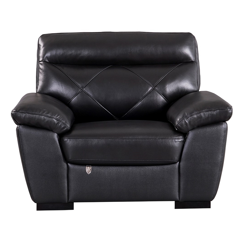 EK081 Black Color With Italian Leather Chair