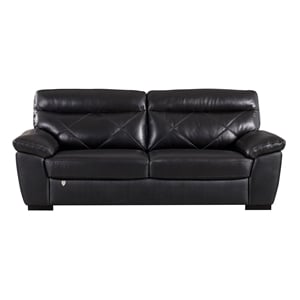 EK081 Black Color With Italian Leather Sofa