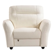 EK090 White Color With Italian Leather Chair