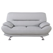 AE709-LG-LS Light Gray Color Love Seat with Faux Leather