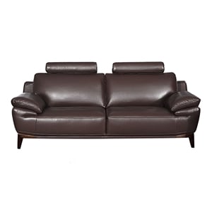 EK028 Dark Brown Color With Italian Full Leather Sofa
