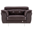 EK068 Dark Chocolate (Brown) Color With Italian Leather Chair