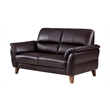 EK073 Dark Chocolate (Brown) Color With Italian Leather Loveseat
