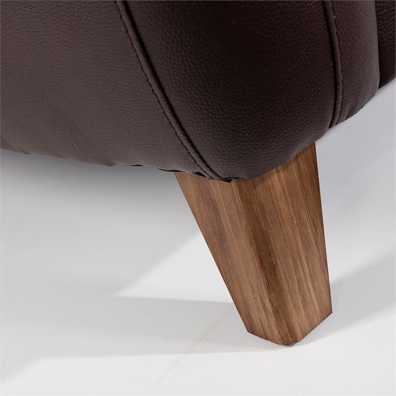 EK073 Dark Chocolate (Brown) Color With Italian Leather Sofa