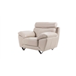 EK078 Light Gray Color With Italian Leather Chair