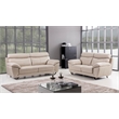 EK078 Light Gray Color With Italian Leather Loveseat
