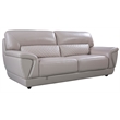 EK099 Light Gray Color With Italian Leather Sofa and Wooden legs