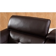 EK-L083 Dark Chocolate (Brown) Color With Italian Leather Sectional Left Facing