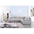 EK-L8000M Light Gray Color With Sectional Faux Leather and Leather Match