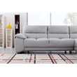 EK-L8000M Light Gray Color With Sectional Faux Leather and Leather Match
