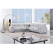 EK-L8000M Light Gray Color With Sectional Faux Leather and Leather Match