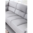 EK-L8000M Light Gray Color With Sectional Faux Leather and Leather Match