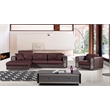 AE-L238 Burgundy (Brown) Color Fabric Sectional Left Facing Chaise