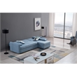 AE-LD828L Light Blue Color With Velvet Right Facing Chaise Sectional