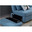 AE-LD828L Light Blue Color With Velvet Right Facing Chaise Sectional