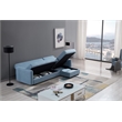 AE-LD828L Light Blue Color With Velvet Right Facing Chaise Sectional