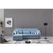 AE-LD828R Light Blue Color With Velvet Left Facing Chaise With Sectional