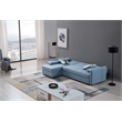 AE-LD828R Light Blue Color With Velvet Left Facing Chaise With Sectional