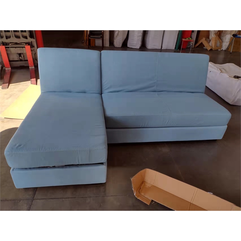 AE-LD828R Light Blue Color With Velvet Left Facing Chaise With Sectional