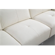 EK-L095 White Color With Italian Leather 4-piece Sectional and 1 console