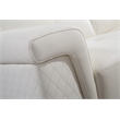 EK-L095 White Color With Italian Leather 4-piece Sectional and 1 console