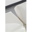 EK-L095 White Color With Italian Leather 4-piece Sectional and 1 console