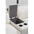EK-L095 White Color With Italian Leather 4-piece Sectional and 1 console
