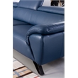 EK-L8002M Navy Blue Color With Italian Top Grain Leather Sectional