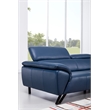 EK-L8002M Navy Blue Color With Italian Top Grain Leather Sectional
