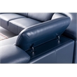 EK-L8002M Navy Blue Color With Italian Top Grain Leather Sectional
