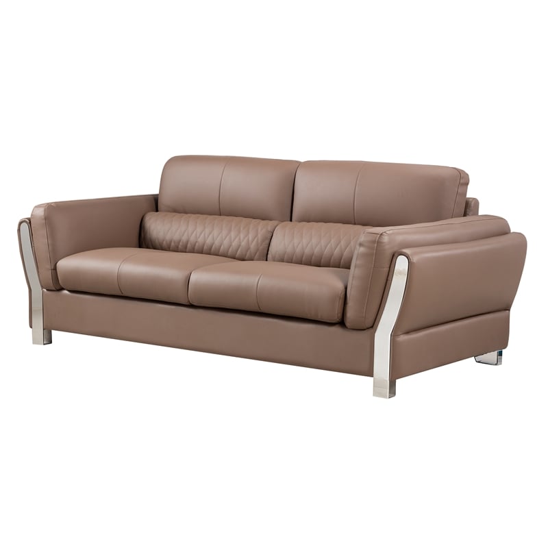 AE690 Taupe (Brown) Color With Microfiber Leather Sofa