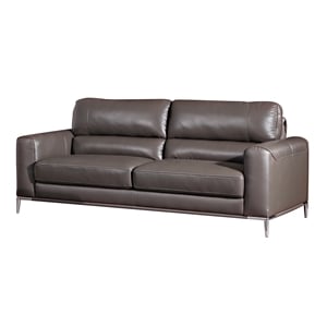 EK016 Taupe (Brown) Color With Italian Leather Sofa