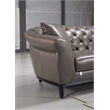 EK093 Taupe (Brown) Color With Full Italian Aniline Leather Loveseat